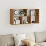 Engineered oak wood artisan wall shelf 100x25x50 cm by , Shelves and shelves - Ref: Foro24-853280, Price: 57,68 €, Discount: %