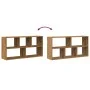 Engineered oak wood artisan wall shelf 100x25x50 cm by , Shelves and shelves - Ref: Foro24-853280, Price: 57,68 €, Discount: %