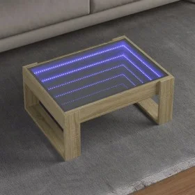 Mesa de centro con Infinity LED roble Sonoma 70x53x30 cm de , Mesas de centro - Ref: Foro24-847632, Precio: 81,06 €, Descuent...