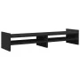 Solid black pine wood monitor stand 100x27x20 cm by , Computer bases and risers - Ref: Foro24-854788, Price: 36,53 €, Discoun...