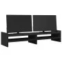 Solid black pine wood monitor stand 100x27x20 cm by , Computer bases and risers - Ref: Foro24-854788, Price: 36,53 €, Discoun...