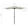3-stöckiger Sonnenschirm mit sandfarbenem Aluminiummast 2,5 x 2,5 m von vidaXL, Sonnenschirme - Ref: Foro24-313836, Preis: 77...