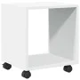 Engineered wood white rolling cabinet 37x33x42.5 cm by , Side tables - Ref: Foro24-853128, Price: 32,56 €, Discount: %
