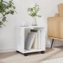 Engineered wood white rolling cabinet 37x33x42.5 cm by , Side tables - Ref: Foro24-853128, Price: 32,56 €, Discount: %
