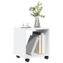 Engineered wood white rolling cabinet 37x33x42.5 cm by , Side tables - Ref: Foro24-853128, Price: 32,56 €, Discount: %