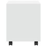 Armario con ruedas madera ingeniería blanco 37x33x42,5 cm de , Mesas auxiliares - Ref: Foro24-853128, Precio: 33,12 €