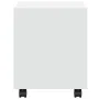Engineered wood white rolling cabinet 37x33x42.5 cm by , Side tables - Ref: Foro24-853128, Price: 32,56 €, Discount: %