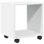 Rollschrank aus weißem Ingenieurholz mit Rädern, 37x33x42,5 cm. von , Seitentische - Ref: Foro24-853128, Preis: 33,12 €, Raba...