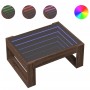 Coffee table with Infinity LED brown oak 70x53x30 cm by , Coffee table - Ref: Foro24-847636, Price: 85,46 €, Discount: %
