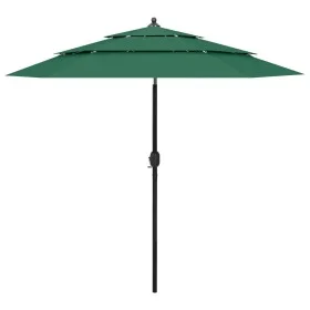 3-tier parasol with green aluminum pole 2.5 m by vidaXL, Umbrellas - Ref: Foro24-313861, Price: 66,80 €, Discount: %