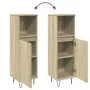 Bathroom cabinet made of oak Sonoma plywood 30x30x100 cm by , Bathroom furniture - Ref: Foro24-849671, Price: 51,23 €, Discou...