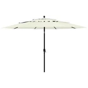 3-stufiger Sonnenschirm mit sandfarbenem Aluminiummast 3,5 m von vidaXL, Sonnenschirme - Ref: Foro24-313876, Preis: 99,67 €, ...