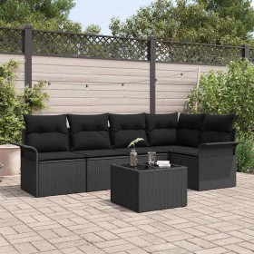 Conjunto de sofá de jardín 6 pcs 242.5 x 132.5 x 85 cm