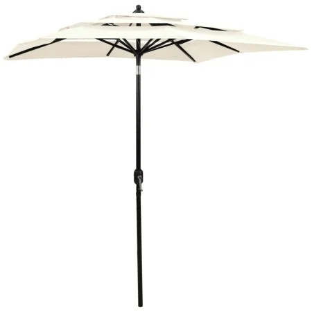 3-stufiger Sonnenschirm mit sandfarbenem Aluminiummast 2x2 m von vidaXL, Sonnenschirme - Ref: Foro24-313844, Preis: 83,43 €, ...