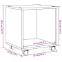 Rollschrank aus braunem Eichenholz 37x33x42,5 cm. von , Seitentische - Ref: Foro24-853134, Preis: 31,42 €, Rabatt: %
