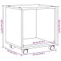Rollschrank aus braunem Eichenholz 37x33x42,5 cm. von , Seitentische - Ref: Foro24-853134, Preis: 30,94 €, Rabatt: %