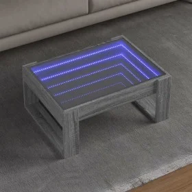 Mesa de centro con Infinity LED gris Sonoma 70x53x30 cm by , Coffee table - Ref: Foro24-847635, Price: 84,23 €, Discount: %