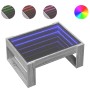 Mesa de centro con Infinity LED gris Sonoma 70x53x30 cm de , Mesas de centro - Ref: Foro24-847635, Precio: 85,22 €, Descuento: %