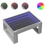 Mesa de centro con Infinity LED gris Sonoma 70x53x30 cm by , Coffee table - Ref: Foro24-847635, Price: 84,23 €, Discount: %