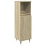 Badezimmerschrank aus Eichenholz-Sonoma-Sperrholz 30x30x100 cm. von , Badezimmermöbel - Ref: Foro24-849670, Preis: 54,03 €, R...