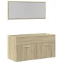 Badezimmermöbel-Set, 2-teilig, aus Sperrholz in Eichenholzoptik Sonoma. von , Badezimmermöbel - Ref: Foro24-849647, Preis: 71...