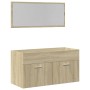 Badezimmermöbel-Set, 2-teilig, aus Sperrholz in Eichenholzoptik Sonoma. von , Badezimmermöbel - Ref: Foro24-849647, Preis: 74...