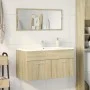 Badezimmermöbel-Set, 2-teilig, aus Sperrholz in Eichenholzoptik Sonoma. von , Badezimmermöbel - Ref: Foro24-849647, Preis: 71...
