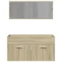 Badezimmermöbel-Set, 2-teilig, aus Sperrholz in Eichenholzoptik Sonoma. von , Badezimmermöbel - Ref: Foro24-849647, Preis: 71...