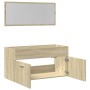 Badezimmermöbel-Set, 2-teilig, aus Sperrholz in Eichenholzoptik Sonoma. von , Badezimmermöbel - Ref: Foro24-849647, Preis: 74...