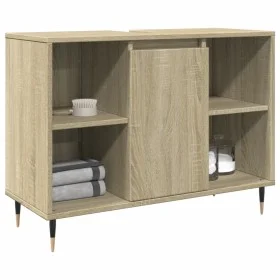 Badezimmerschrank aus Sonoma-Eichen-Ingenieurholz 80x33x60 cm. von , Badezimmermöbel - Ref: Foro24-849679, Preis: 69,88 €, Ra...