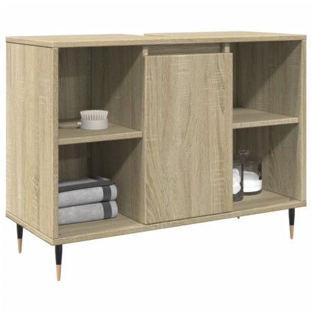 Badezimmerschrank aus Sonoma-Eichen-Ingenieurholz 80x33x60 cm. von , Badezimmermöbel - Ref: Foro24-849679, Preis: 70,99 €, Ra...