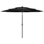 3-stufiger Sonnenschirm mit schwarzer Aluminiumstange 3 m von vidaXL, Sonnenschirme - Ref: Foro24-313874, Preis: 66,62 €, Rab...