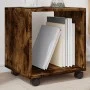 Armario con ruedas madera ingeniería roble ahumado 37x33x42,5cm by , Side tables - Ref: Foro24-853132, Price: 30,21 €, Discou...