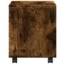 Armario con ruedas madera ingeniería roble ahumado 37x33x42,5cm by , Side tables - Ref: Foro24-853132, Price: 30,21 €, Discou...