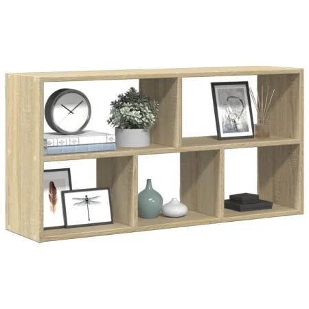 Wall shelf made of engineered Sonoma oak wood 100x25x50 cm by , Shelves and shelves - Ref: Foro24-853274, Price: 52,72 €, Dis...