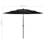 3-stufiger Sonnenschirm mit schwarzer Aluminiumstange 3 m von vidaXL, Sonnenschirme - Ref: Foro24-313874, Preis: 67,60 €, Rab...