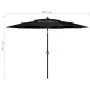 3-stufiger Sonnenschirm mit schwarzer Aluminiumstange 3 m von vidaXL, Sonnenschirme - Ref: Foro24-313874, Preis: 66,62 €, Rab...