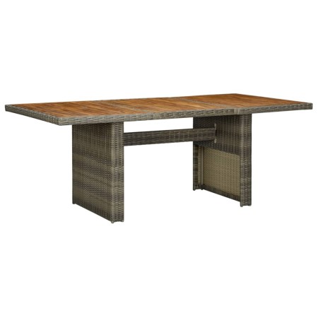 Brown synthetic rattan and solid acacia wood garden table by vidaXL, Garden tables - Ref: Foro24-313314, Price: 246,97 €, Dis...