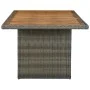Brauner Gartentisch aus synthetischem Rattan und massivem Akazienholz von vidaXL, Gartentische - Ref: Foro24-313314, Preis: 1...