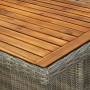 Brown synthetic rattan and solid acacia wood garden table by vidaXL, Garden tables - Ref: Foro24-313314, Price: 246,97 €, Dis...