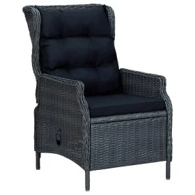 Garden recliner with dark gray synthetic rattan cushions by vidaXL, Garden chairs - Ref: Foro24-313300, Price: 247,38 €, Disc...