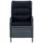 Sillón reclinable de jardín cojines ratán sintético gris oscuro de vidaXL, Sillas de jardín - Ref: Foro24-313300, Precio: 253...
