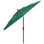 3-tier parasol with green aluminum pole 3.5 m by vidaXL, Umbrellas - Ref: Foro24-313877, Price: 137,98 €, Discount: %