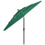 Sombrilla de 3 niveles con poste de aluminio verde 3,5 m de vidaXL, Sombrillas - Ref: Foro24-313877, Precio: 135,04 €, Descue...