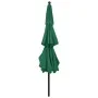 Sombrilla de 3 niveles con poste de aluminio verde 3,5 m de vidaXL, Sombrillas - Ref: Foro24-313877, Precio: 135,04 €, Descue...