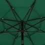 3-tier parasol with green aluminum pole 3.5 m by vidaXL, Umbrellas - Ref: Foro24-313877, Price: 137,98 €, Discount: %