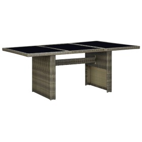 Garden table in brown synthetic rattan and tempered glass by vidaXL, Garden tables - Ref: Foro24-313313, Price: 226,69 €, Dis...