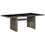 Garden table in brown synthetic rattan and tempered glass by vidaXL, Garden tables - Ref: Foro24-313313, Price: 175,20 €, Dis...