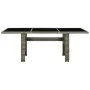 Mesa de jardín de ratán sintético marrón y vidrio templado de vidaXL, Mesas de jardín - Ref: Foro24-313313, Precio: 185,02 €,...