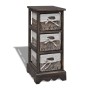 Shelf with 3 brown woven storage baskets by , Lockers and storage cabinets - Ref: Foro24-240799, Price: 92,26 €, Discount: %